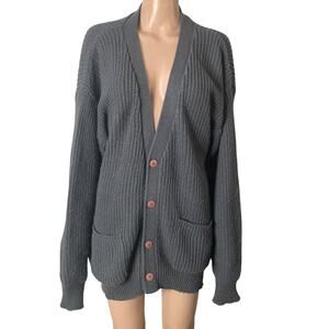 Vintage Haband of Patterson Sweater Mens Medium Gray Cardigan Granpacore
